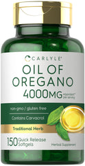 Carlyle Oregano Oil bottle close-up for daily wellness.