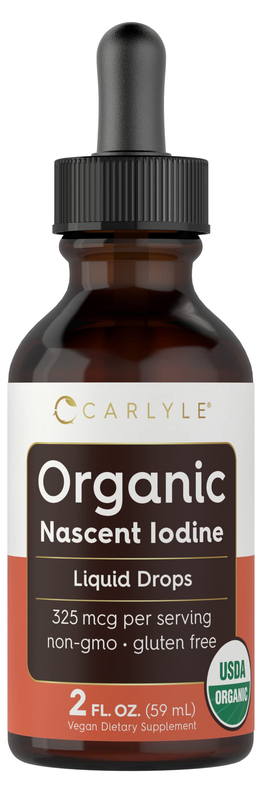 Carlyle Organic Nascent Iodine Drops bottle for easy daily dosing