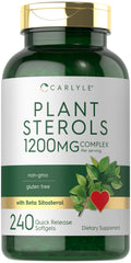 Carlyle Plant Sterols 1200mg bottle with convenient softgels for daily use