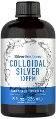 Carlyle plata coloidal 10ppm en frasco de 236 ml, uso diario vegetariano.