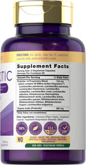 Carlyle probiotic label showing 50 billion CFU per serving