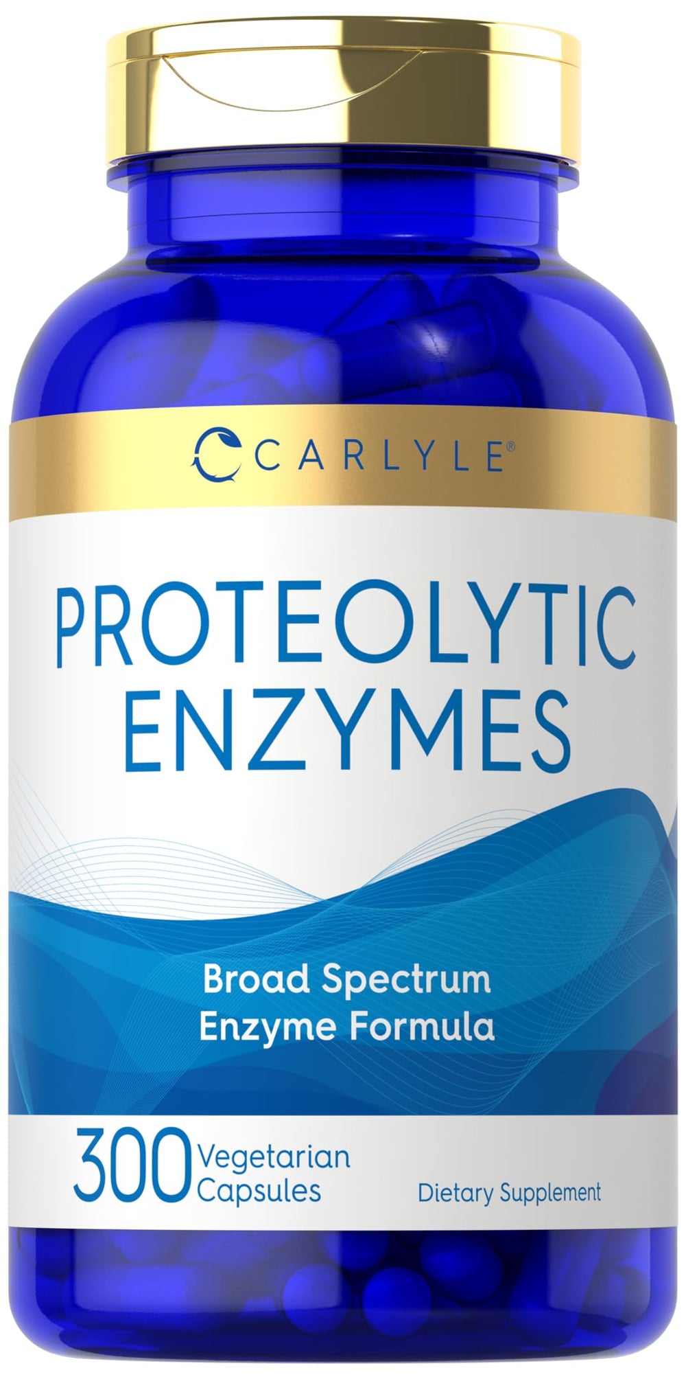 Carlyle Proteolytic Enzymes bottle front, daily-use support for wellness