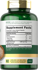 Carlyle Psyllium Husk Capsules back label detailing ingredients and usage.