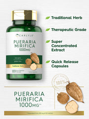 Carlyle Pueraria Mirifica label close-up highlighting trusted ingredients.