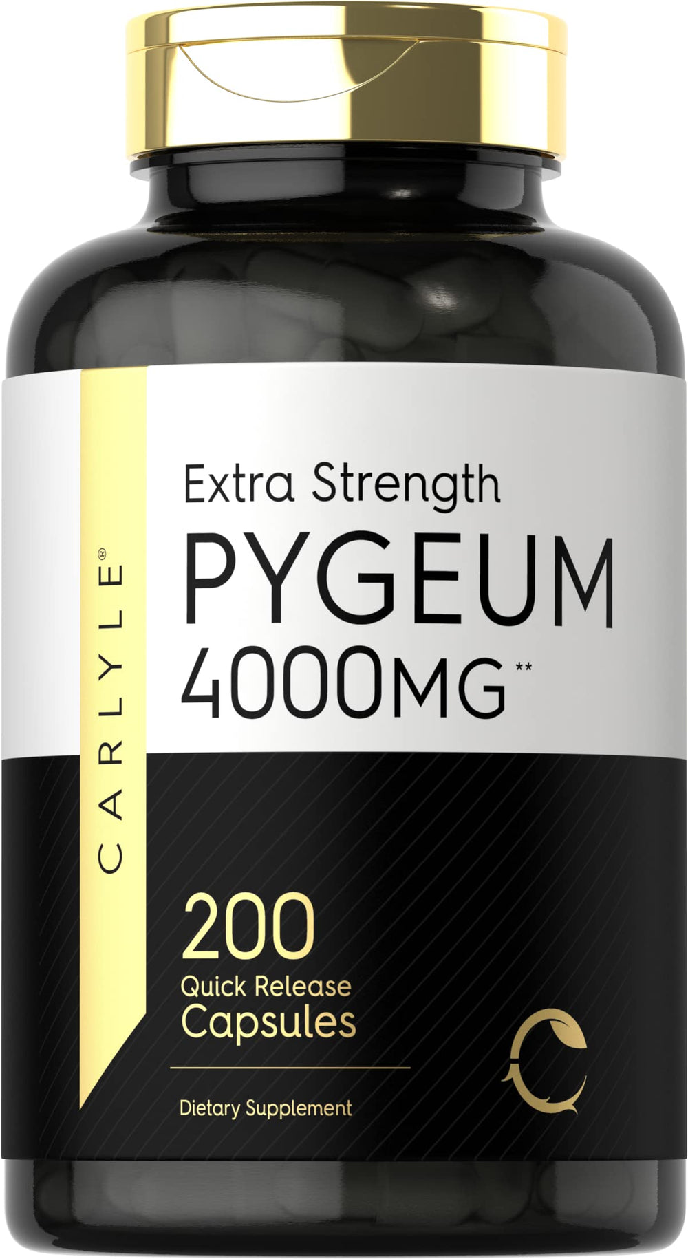 Carlyle Pygeum Africanum Bark capsules on label, premium blend for daily wellness