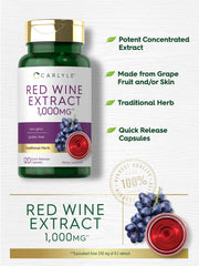 Packaging of Carlyle Red Wine Extract on shelf for easy selection.