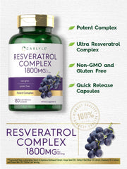 Carlyle Resveratrol capsules close-up for daily supplementation