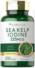 Carlyle Sea Kelp bottle front view highlighting 300 tablets for daily iodine support