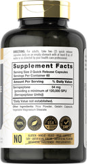 Carlyle Serrapeptase 120000 SPU capsules pack, convenient daily dosage for sinus-friendly support.