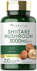 Carlyle Shiitake Extract bottle with capsules for convenient daily use.