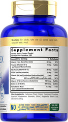 Carlyle Stress B-Complex bottle back label detailing vitamins and ingredients