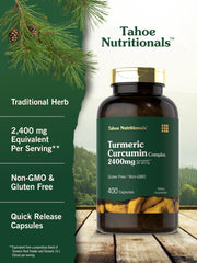 Carlyle Tahoe Turmeric label highlights gluten-free and non-GMO