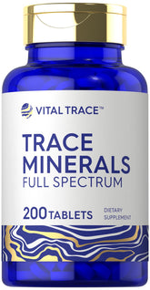 Carlyle Trace Minerals, botella con 200 tabletas para aporte diario de minerales traza