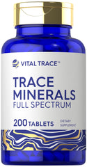 Carlyle Trace Minerals, botella con 200 tabletas para aporte diario de minerales traza