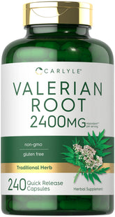 Carlyle Valerian Root Capsules bottle for easy daily use with quick-release capsules