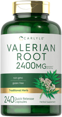 Carlyle Valerian Root Capsules bottle for easy daily use with quick-release capsules