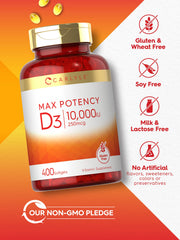 Serving with a spoon demonstrates Carlyle Vitamin D3 softgels in daily routine