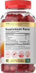 Carlyle gummies serving image shows 50 mcg D3 and 500 mcg B12 per serving.