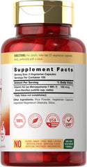 Carlyle Vitamin K2 MK-7 200 capsules closeup highlights vegan formula.
