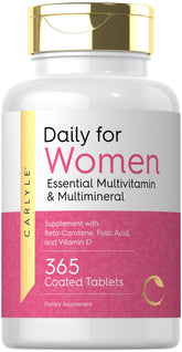 Carlyle Women's Daily Multivitamin bottle for daily wellness support.