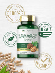 Carlyle Wormwood Black Walnut packaging front— premium gluten-free branding.