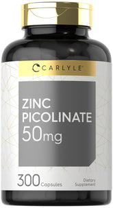 Carlyle Zinc Picolinate 50mg bottle ready for daily supplementation.