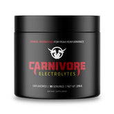 Carnivore Electrolytes bottle front view for quick hydration on the go.