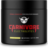 Carnivore Electrolytes natural lemon bottle pour supports balanced hydration.