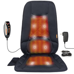 CARSHION 10-motor massage seat cushion front view showing compact back support.