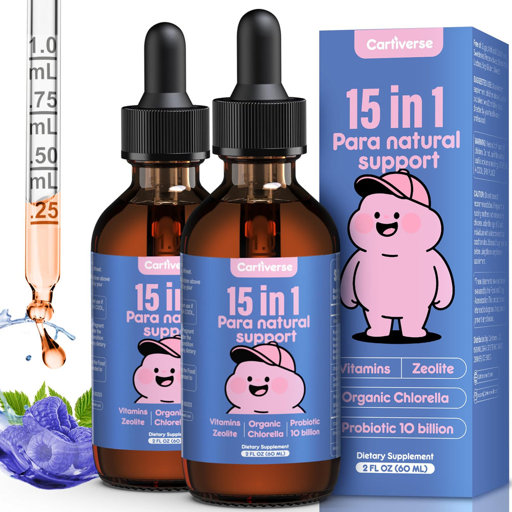 Cartiverse Zeolite Detox Drops bottle ready for daily detox support for families.