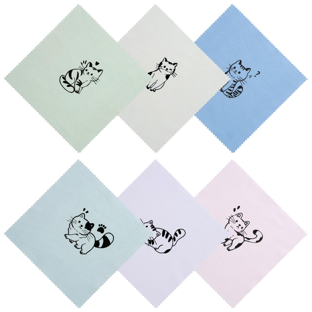 Cat glasses cleaning cloth with soft microfiber 6x6 for lint-free lenses