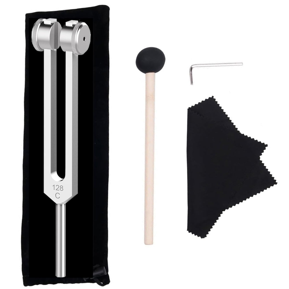 CBCJIEHUXL 128Hz tuning fork with ergonomic handle for precise, soothing sound therapy.