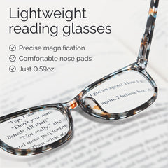 CCVOO blue-light reading glasses women with screen filtering for reduced eye strain.