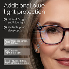 CCVOO gafas anti-luz azul, protección visual durante pantallas y estudio.