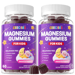 Ceecisee magnesium gummies for kids 4+ packaging in a kid-friendly bottle supports easy nightly routine.