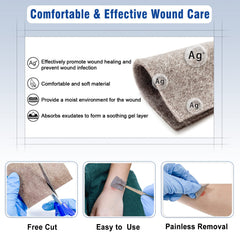 Ceeport AG 4x4 wound dressing maintains moist environment for healing support.