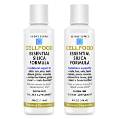 Cellfood Essential Silica bottle pour, easy daily liquid intake for minerals.