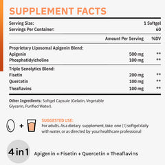 Cenffitio senolytics blend illustration showing synergy with key ingredients.