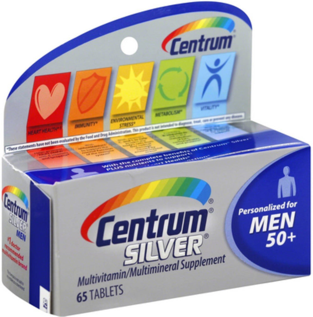 Centrum Silver Men 50+ bottle delivers essential nutrients for daily vitality