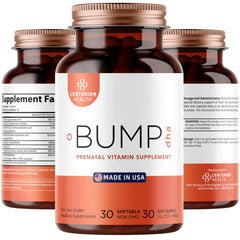 Centurion Labs premium prenatal softgels bottle for daily nutrition.