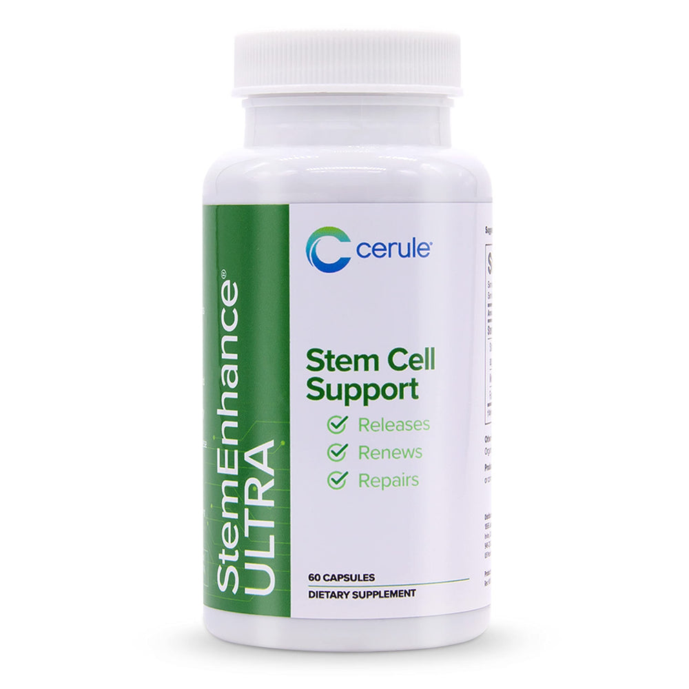 Cerule StemEnhance Ultra bottle cap close-up for reliable dosing and freshness