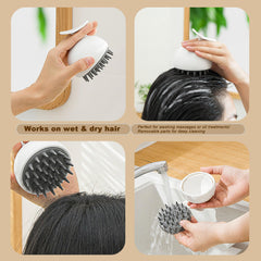 CGHCEAI scalp massager promotes blood circulation for a refreshed scalp.