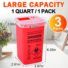 CHANGTIKEJI red sharps container lid closed for secure storage