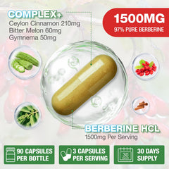 CHANUBITO Berberine capsules closeup highlighting 97% purity