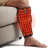 Charmpilot red light therapy pad calf closeup for soothing leg relaxation.