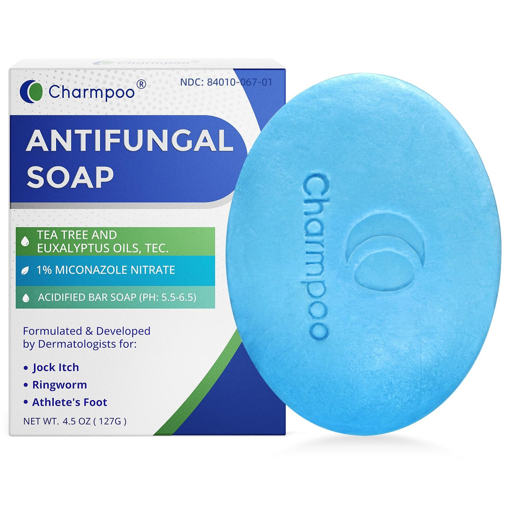 CHARMPOO antifungal soap bar tea tree lather for refreshed skin