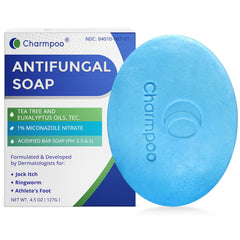 CHARMPOO antifungal soap bar tea tree lather for refreshed skin