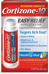 Chattem Cortizone-10 con aplicador muestra alivio rápido para irritaciones.