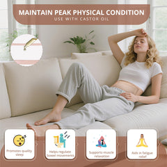 CHAVELLY Castor Oil Pack Wraps organic cotton fabric offers breathable, hypoallergenic skin-friendly support.