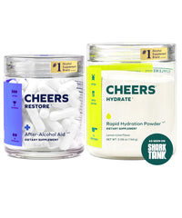 Cheers Classic Combo Restore bottle cap open showing the system for post-drinking recovery